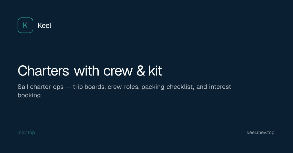 Keel — live product