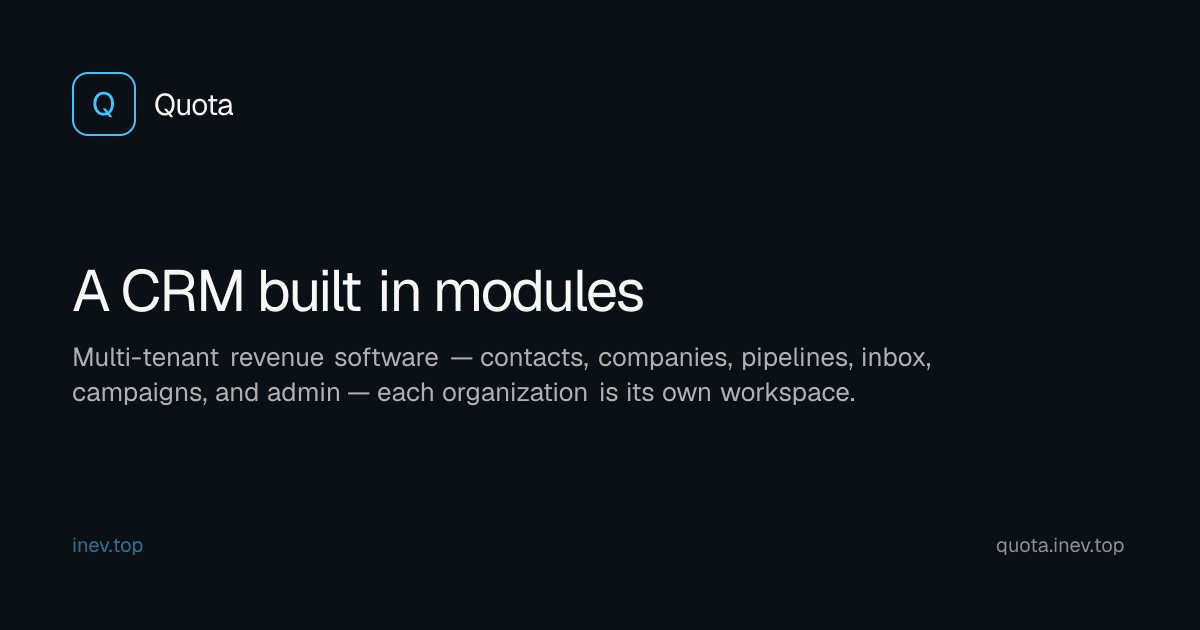Quota — live product