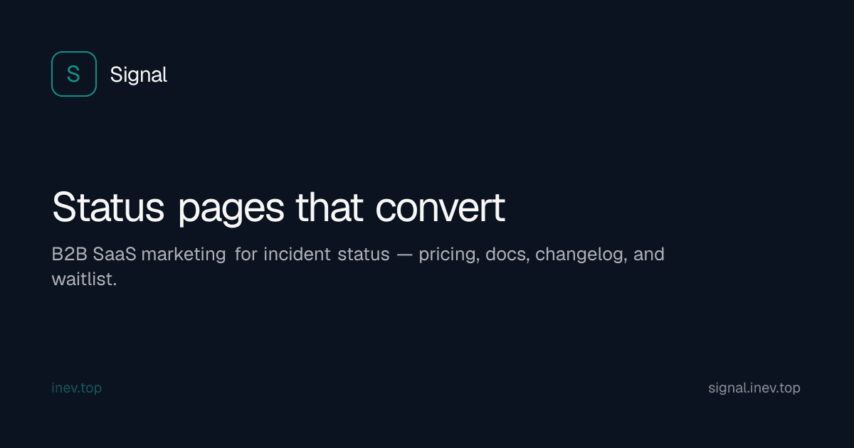 Signal — live product