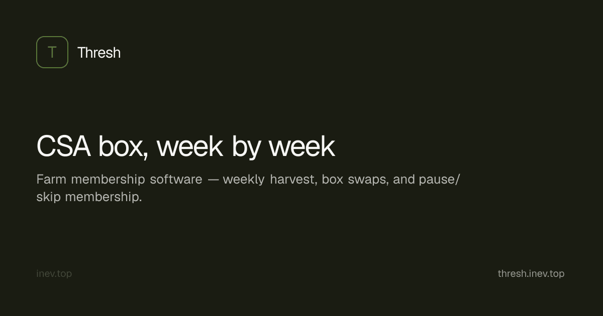Thresh — live product